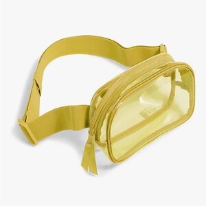 Vera Bradley Clear Small Belt Bag Sling Crossbody in Golden Olive